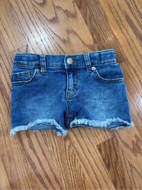 Cat & Jack Denim Fray Hem Kids Shorts - Blue sz 4/5